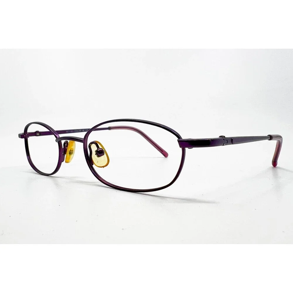 Silver Dollar Eyeglasses Kids Purple KC1301 Color #2 Metal Oval 44-17-125